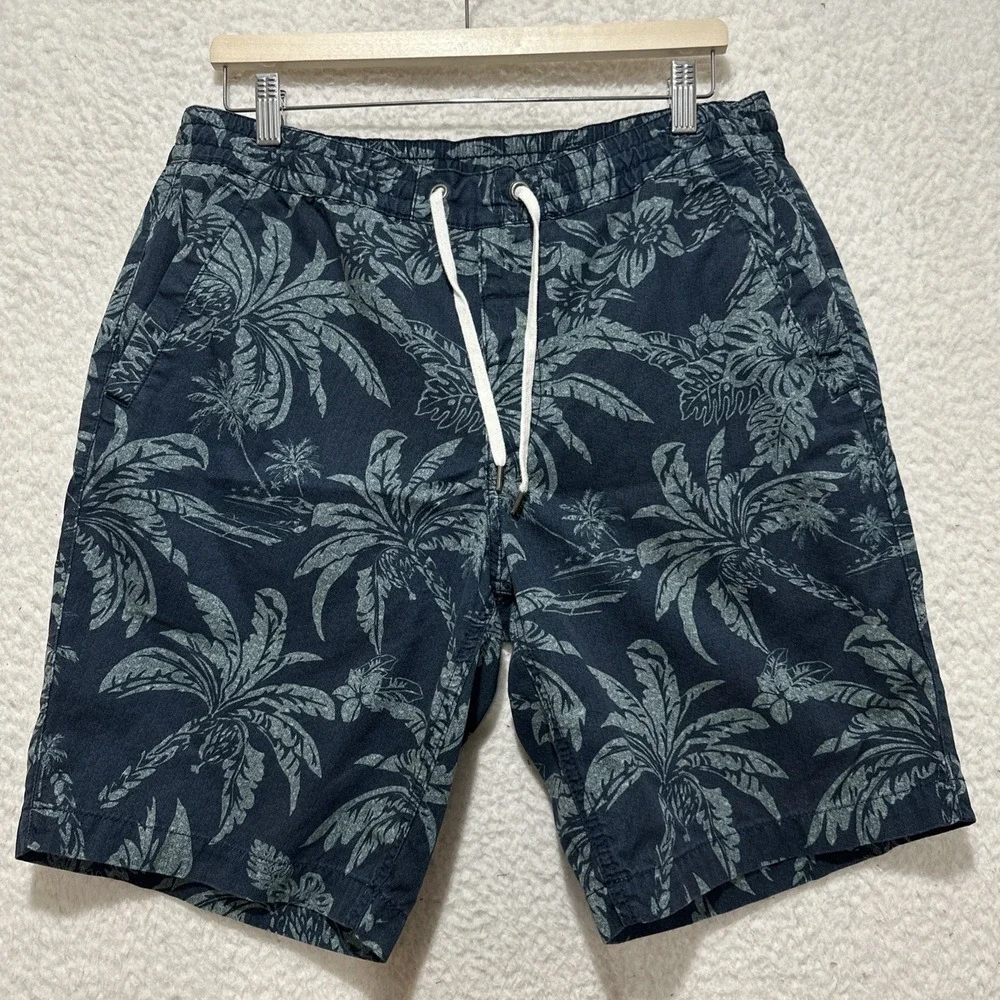 Polo Ralph Lauren Men's Size L‎ Navy Palm Tree Tropical Shorts Classic Fit
